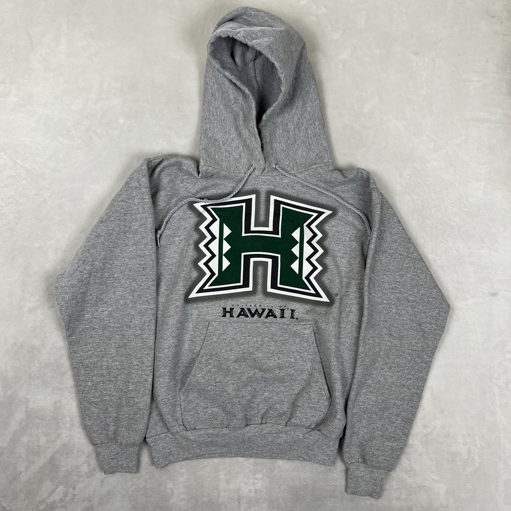 Hawaii Rainbow Warriors Hoodie Sweatshirt Size Small Gray NCAA Football Hanes